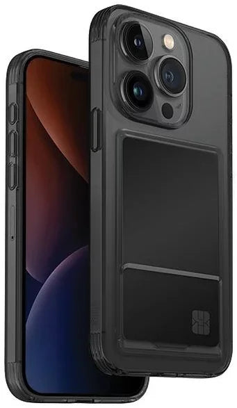 Uniq Hybrid iPhone 15 Pro Max Air Fender ID Cover - Smoked (Grey Tinted) - Tashqila Uniq Hybrid iPhone 15 Pro Max Air Fender ID Cover - Smoked (Grey Tinted) - Tashqila